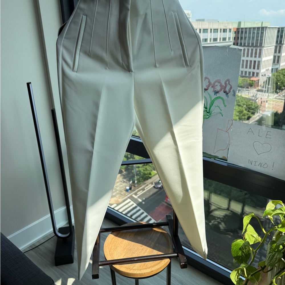 Zara Cream Chinos Relaxed Fit